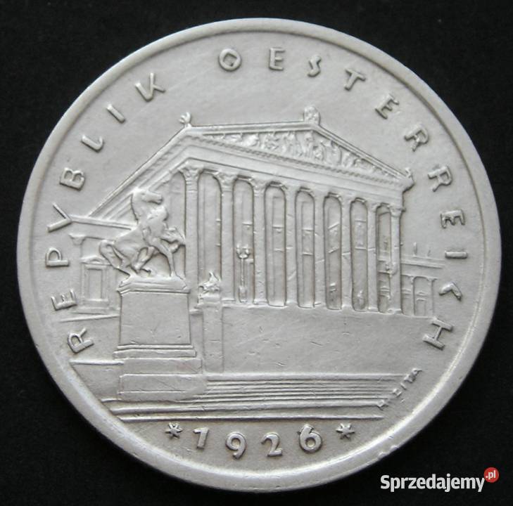 AUSTRIA 1 SCHILLING 1926 SREBRO STAN 2 łódzkie Łódź