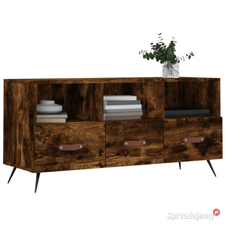 Szafka pod TV przydymiony dąb 102x36x50 WM829009 mazowieckie Warszawa sprzedam