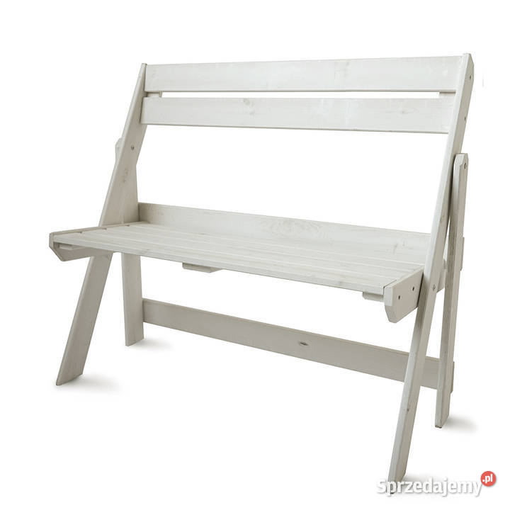 Ławka Ogrodowa Z Oparciem Drewniana Nowoczesna