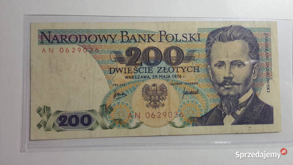 ULTRA RZADKOŚĆ 200 zlotych 1976 s AN Warszawa