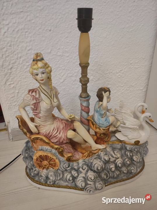 Porcelanowa lampa Capodiamonte dolnośląskie sprzedam