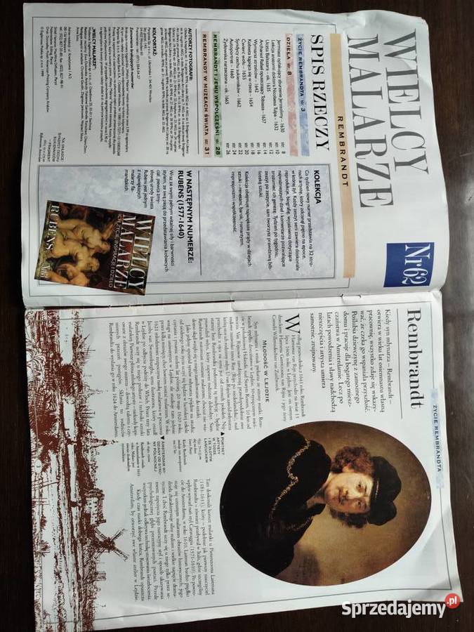 Rembrandt 62 Wielcy malarze ich życie inspiracje Kraków sprzedam