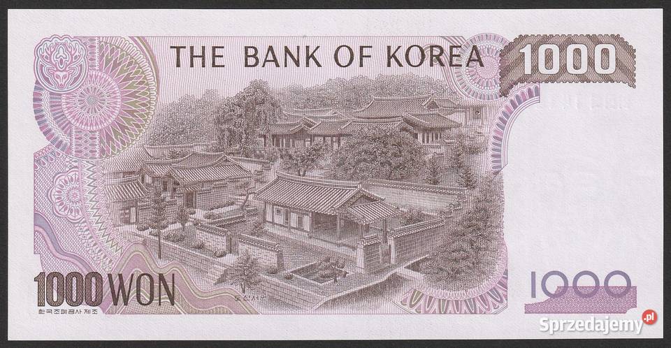 KOREA POŁUDNIOWA 1000 WON 1983 STAN BANKOWY UNC łódzkie Łódź