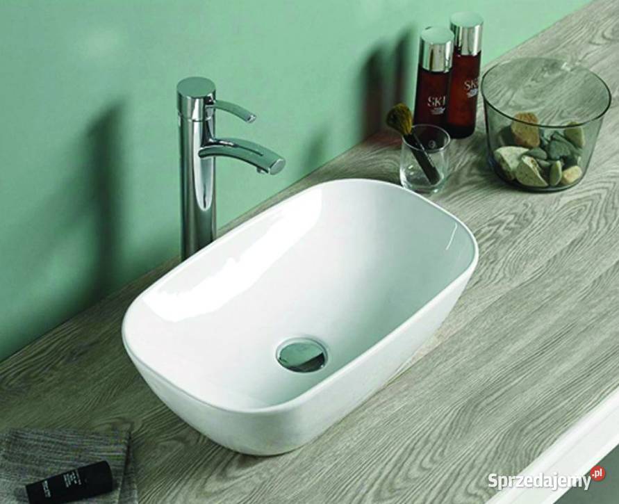 Umywalka Ceramiczna Nablatowa 45x25 Biała Dom i Ogród podlaskie