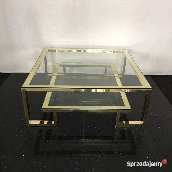 Stolik Olivson model Oscar gold 90x90x45 Piaseczno