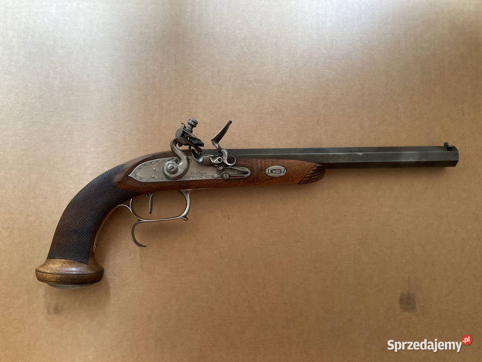 Pistolet skałkowy Le Page produkcji Pedersoli Wrocław