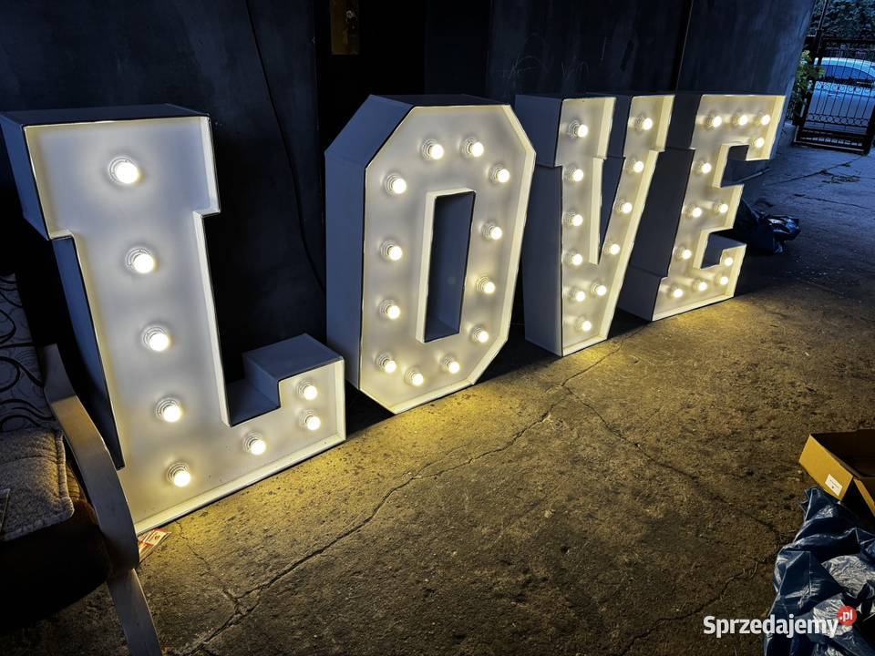 Wynajmę napis na uroczystości 250 napis love Żyrardów