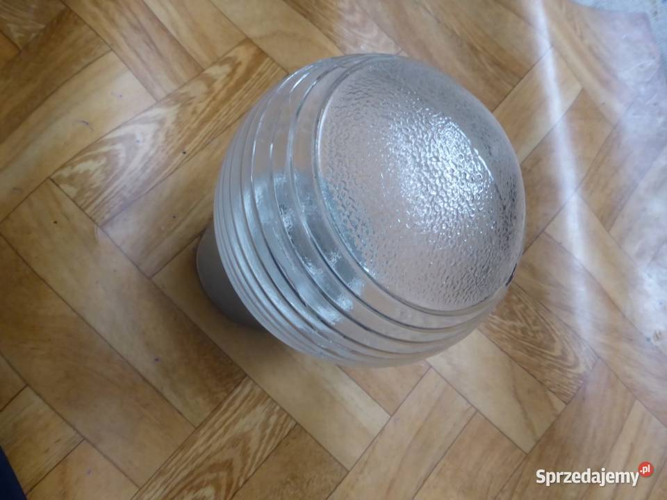 Stara lampa ukośna z kloszem z grubego szkła Głuchołazy sprzedam