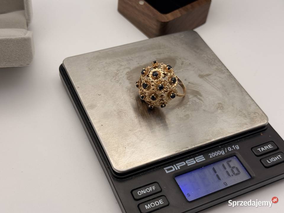 Wspaniały bukiet szafirów Vintage pierścionek Zegarki i Biżuteria Szczecin sprzedam