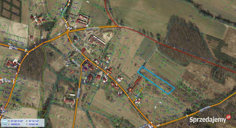 Działka budowlana 1200 m2 Morzęcin Mały droga 1200m2 dolnośląskie