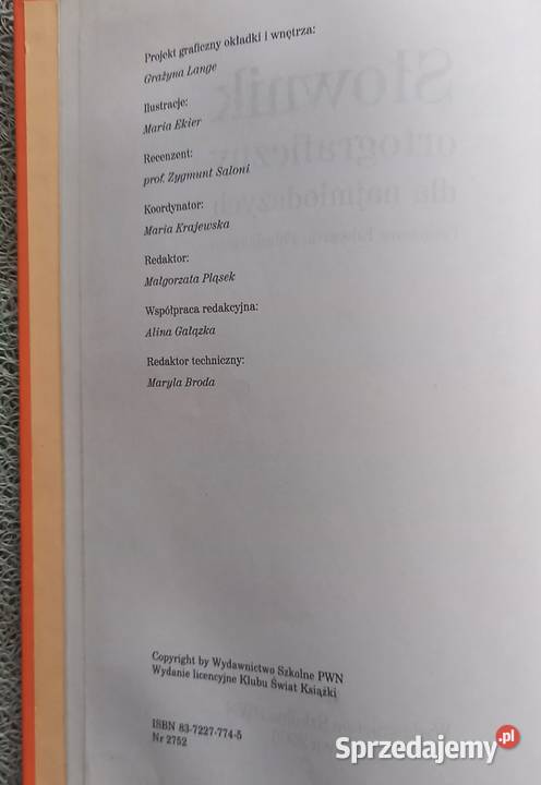 Słownik ortograficzny najmłodszych Małkinia Górna