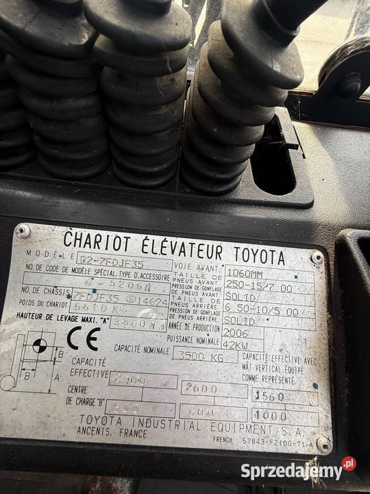 wózek widłowy TOYOTA 7FDJF35 diesel 3500 kabina łódzkie Działoszyn