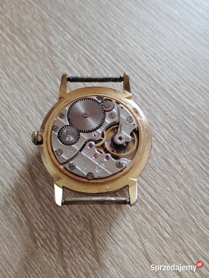 Vintage WATCH 16 jew Mens Raketa 24656 Gold Bełchatów