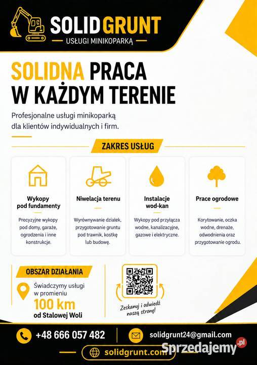 SOLIDGRUNT usługi minikoparką podkarpackie Stalowa Wola