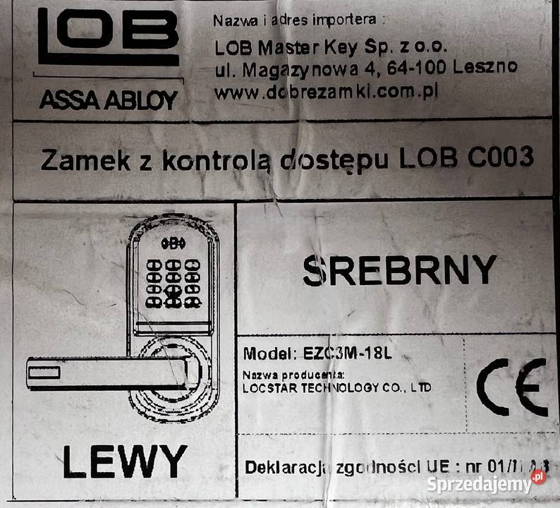 Okazja Nowy Zamek Szyfrowy z Kontrolą Dostępu Sosnowiec