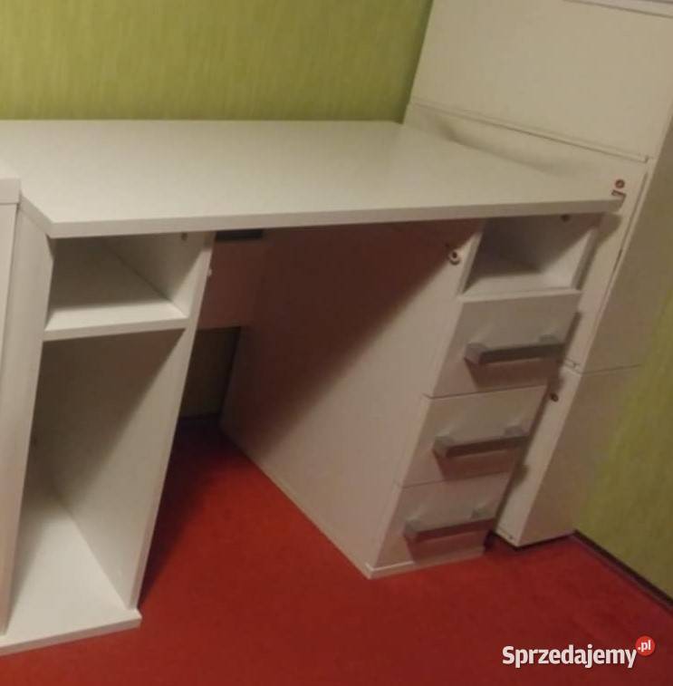 Biurko młodzieżowe białe pod komputer i do nauki 50cm Siemianowice Śląskie