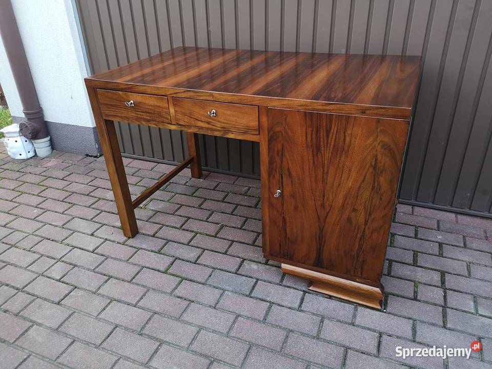 Biurko ARTDECO Orzech Unikatowe Stare Antyk wielkopolskie Swarzędz