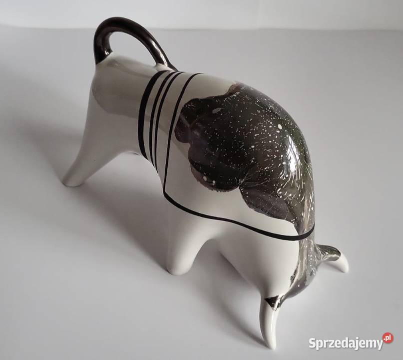 Byk Figurka Byczek ceramiczny ręcznie malowany