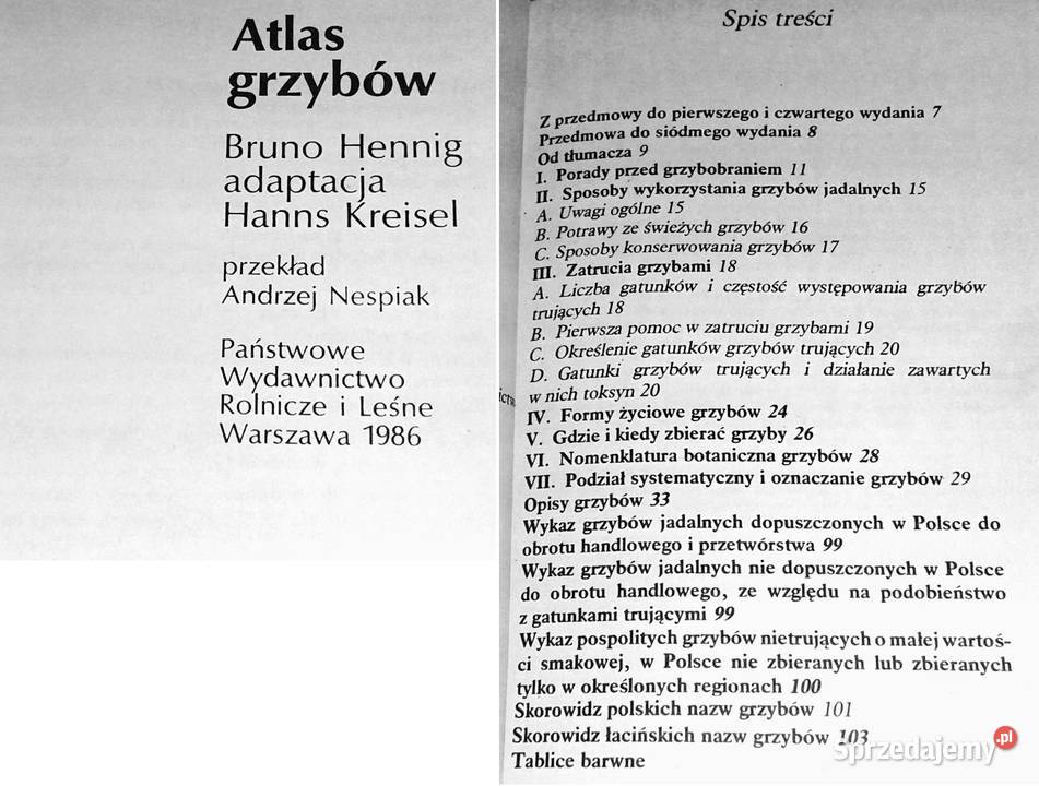 Atlas grzybów Bruno Hennig Chełm