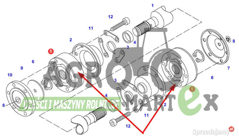 E816301080019 PRZEGUB WAŁU CARDANA AGCO