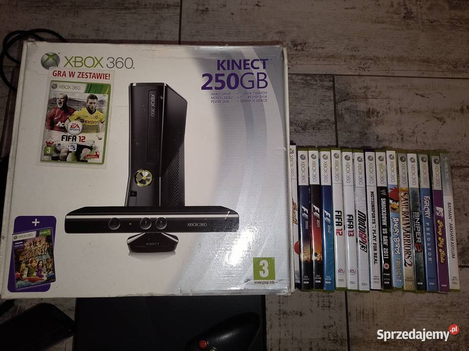 Sprzedam konsolę Xbox 360 250 GB KINECT Xbox360 Konsole i automaty mazowieckie