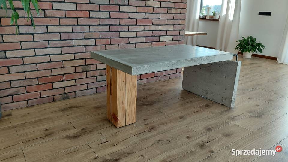 Stół pojedynczy egzemplarz Beton Drewno Stal Bochnia sprzedam