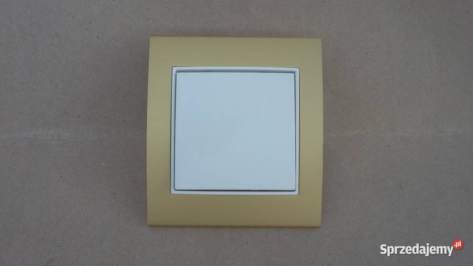 Włącznik łącznik światła BERKER B1 MosiądzBiały Warszawa