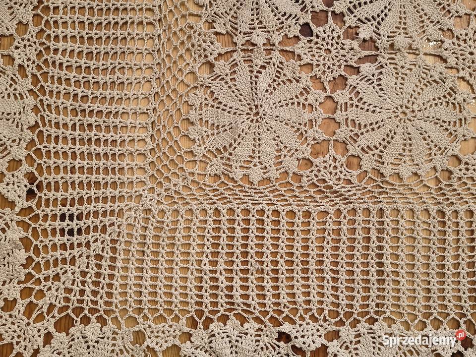 obrus szydełkowy serweta duży 150 x 250 ecru Obrusy Piotrówek