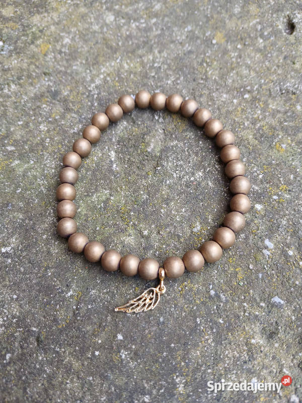 Bransoletka z Hematytu złotego matowego 6mm