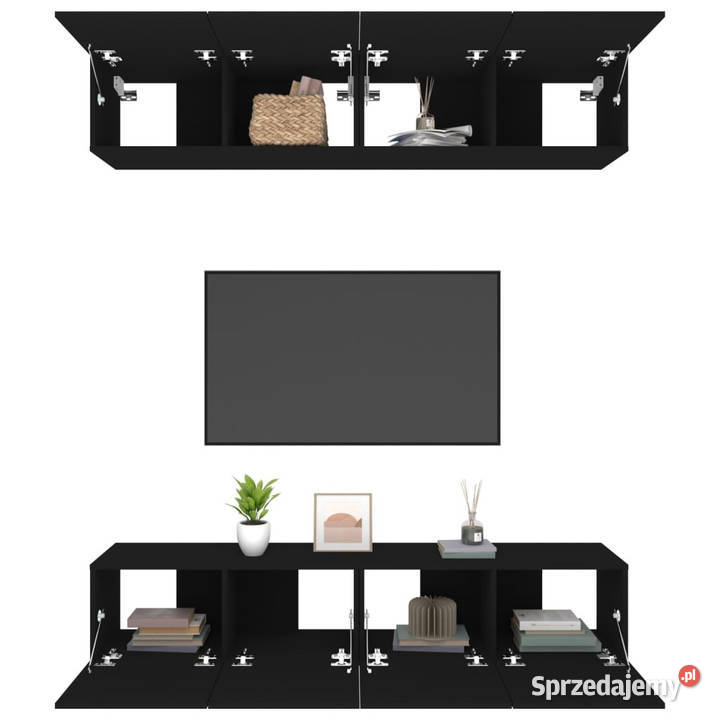 Szafki TV 4 czarne 80x30x30 materiał sprzedam