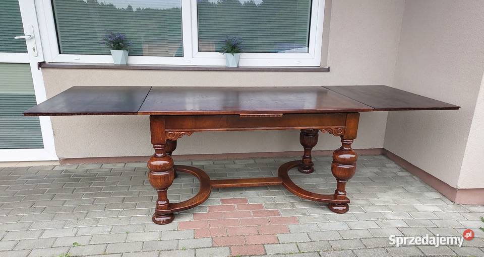 Stary stół solidny rozsuwany 91x140255 renowacji Tczew