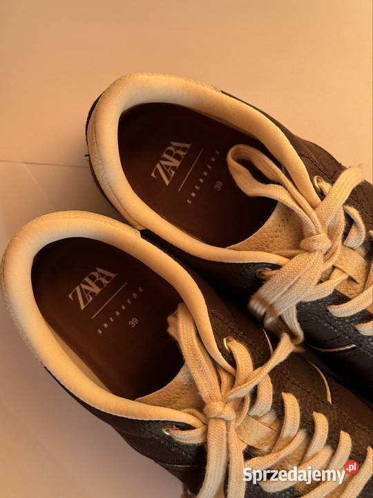 Sneakersy ZARA retro czekoladowy brąz stan Lublin