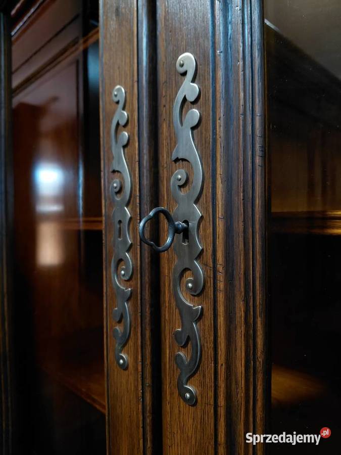 Stylowy kredens witryna do jadalni lite drewno Białystok