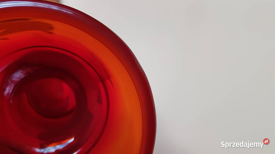 Wazon Horbowy Huta Sudety szkło PRL Porcelana i szkło Dąbrowa Górnicza