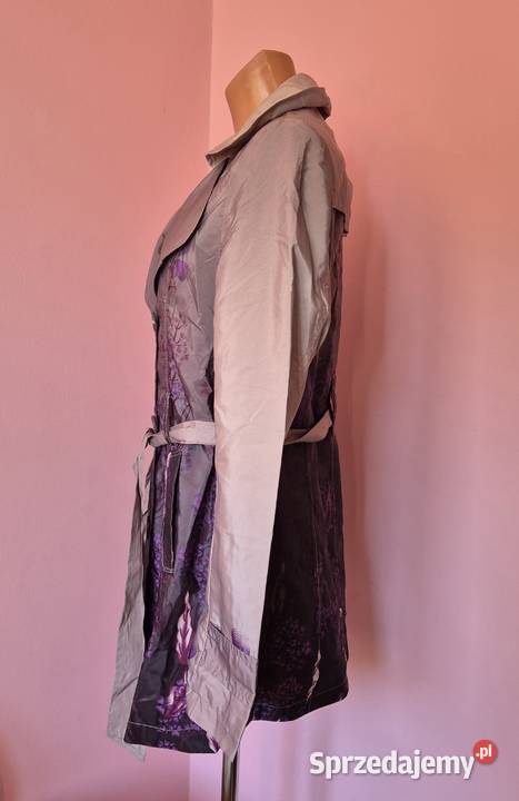 Cienki płaszcz damski rozmiar L fioletowy małopolskie Brzesko