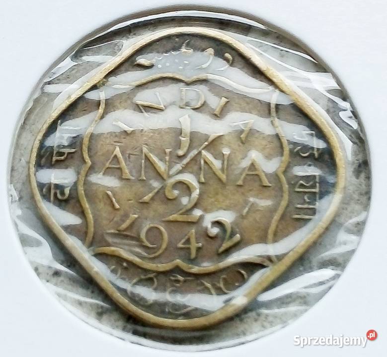 INDIE BRYTYJSKIE 12 ANNA 1942 rGEORGE VIBOMBAY