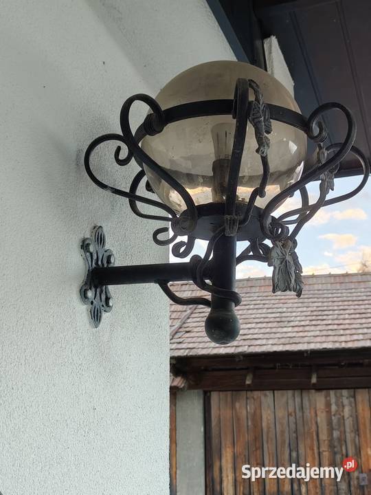 Duża lampa zewnętrzna ręcznie kuta Wojnicz sprzedam