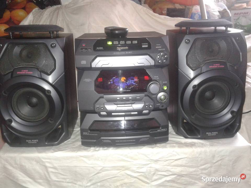 wieża PANASONIC 2x100w komplet z pilotem Wieże i miniwieże Ostrowiec Świętokrzyski sprzedam