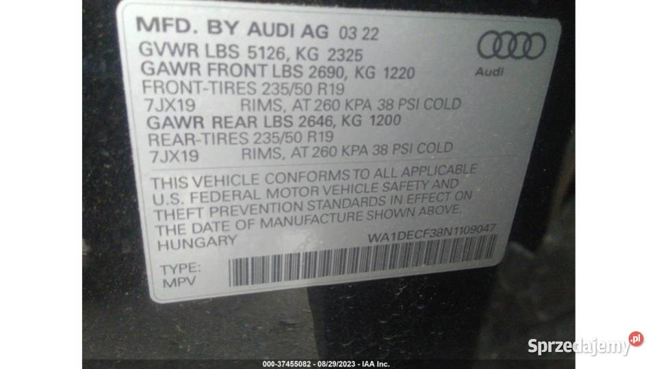 Audi Q3 45 TFSI Quattro S Line S tronic benzyna pomorskie Gdynia