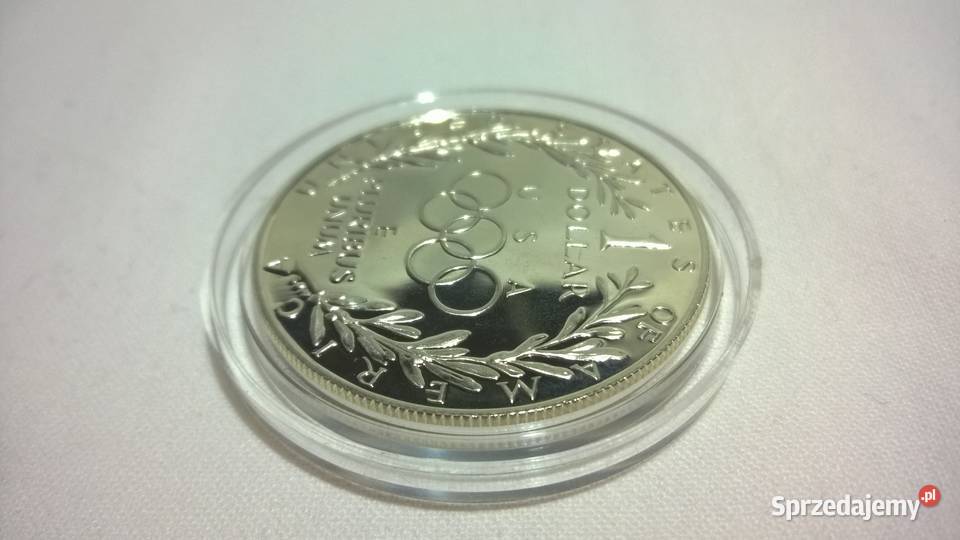 Moneta 1 dolar 1988 CERTYFIKAT Olimpiada Seul Numizmatyka Warszawa
