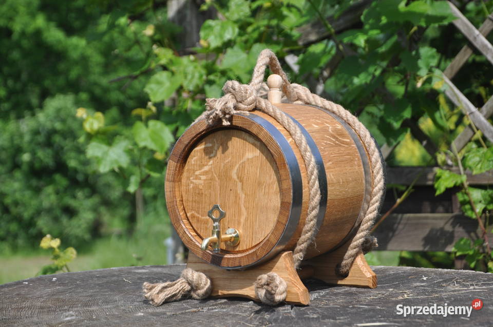Beczka dębowa 5L naturalna do alkoholu Chełm