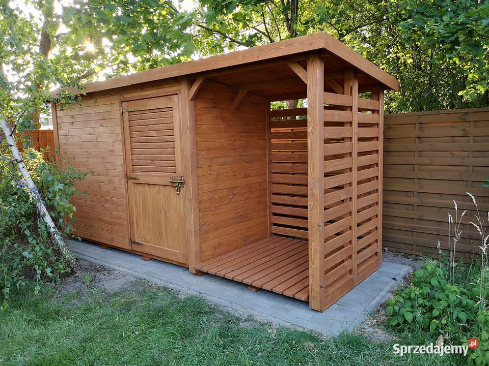 Domek narzędziowy z drewutnią domek ogrodowy śląskie Kalety