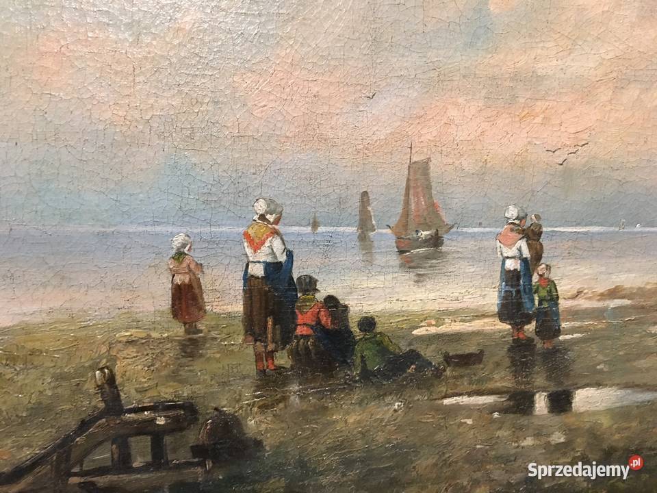 Obraz olejny sygnowany Bretonki XIXXX w Lublin sprzedam