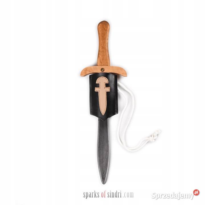 Średni Miecz i Duży Pendant Drewno Skóra 50 Szczecin sprzedam