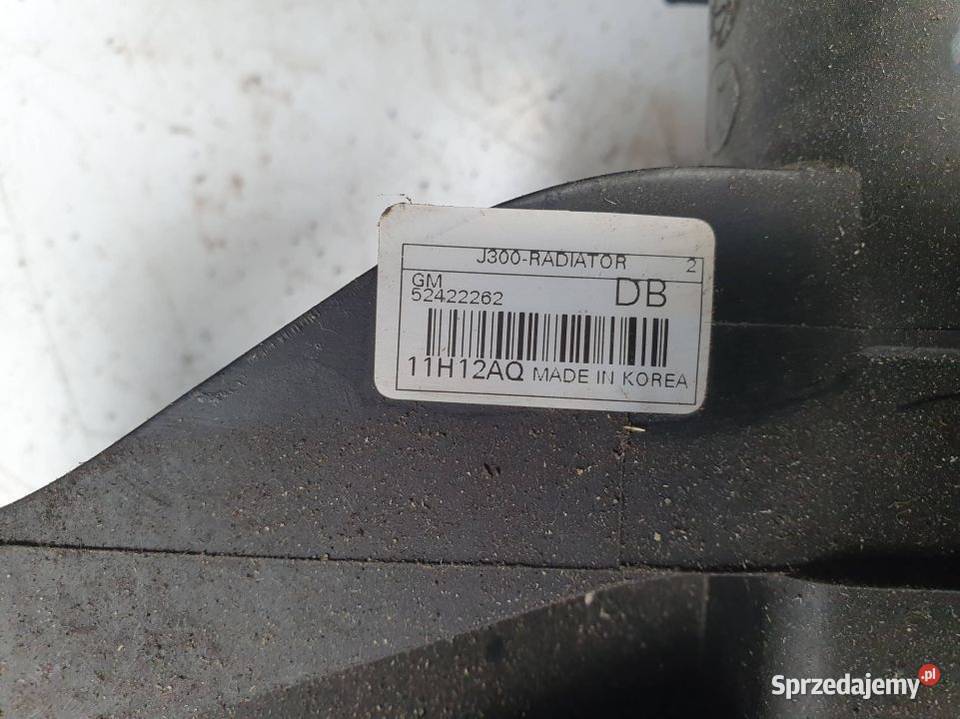 CHŁODNICA WODY CHEVROLET CRUZE 52422318 13267648 Lipno