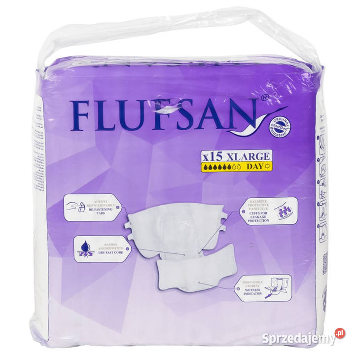 Flufsan Pieluchy dorosłych jednorazowe 15 Pozostałe mazowieckie Warszawa