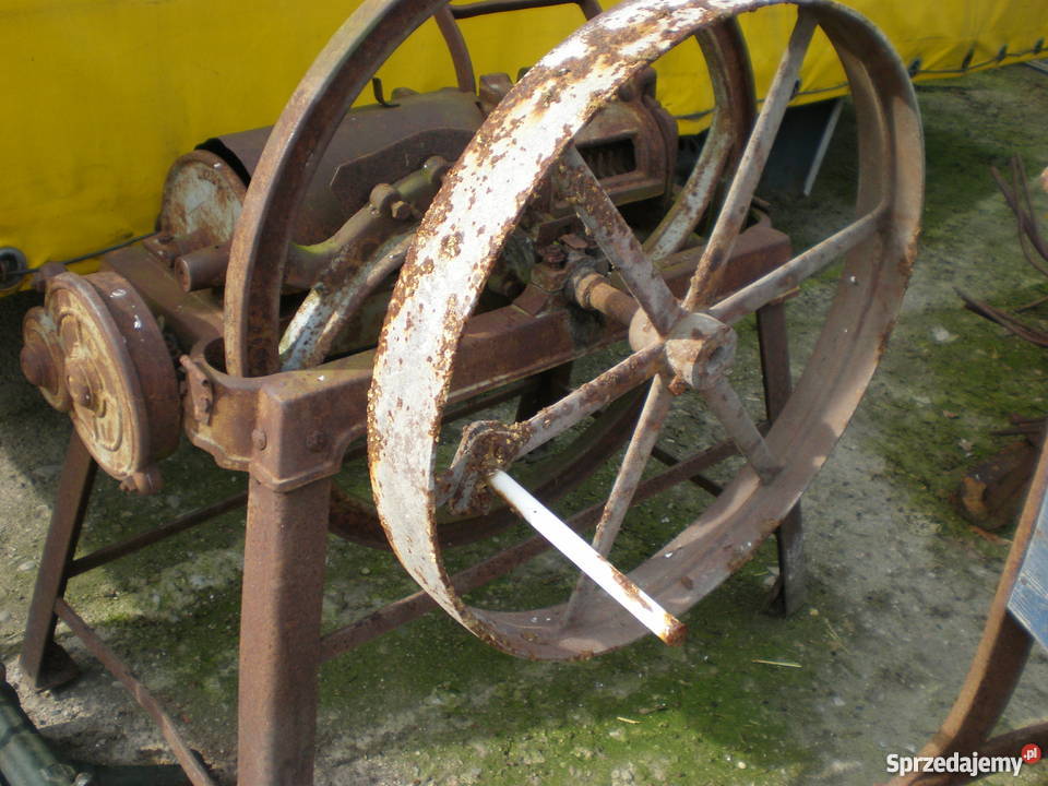 Zabytkowa ozdobna sieczkarnia do ogroduna