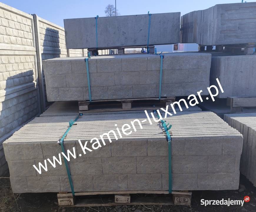 Ogrodzenie betonowe 50x200 wzór bloczek mazowieckie Roszczep