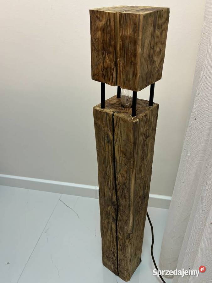 Rustykalna Lampa z Odzyskanej Belki 98 Końskie