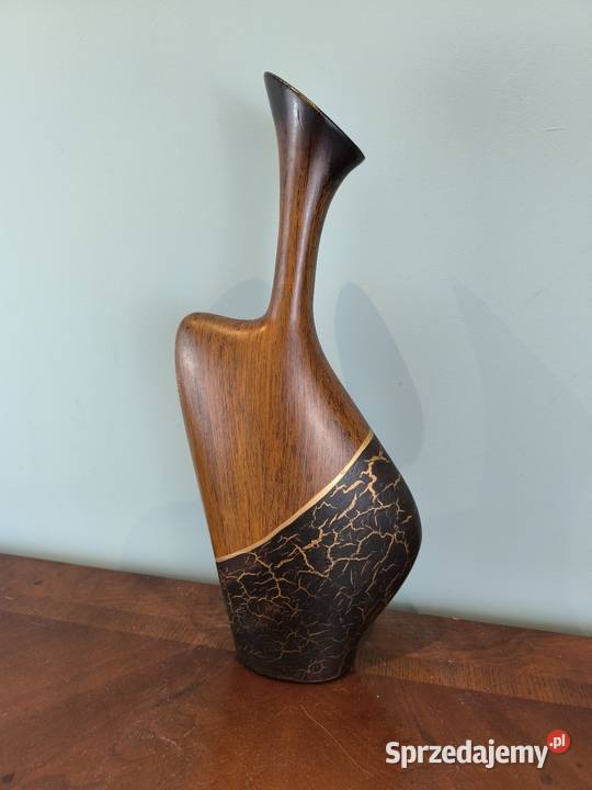 Piękny unikalny wazon ceramiczny zdobiony Łódź